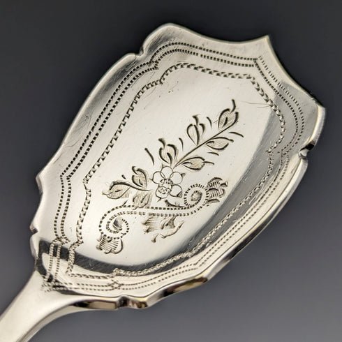 Early 20th Century British Antique White Pearl Shell Handle Jam Spoon Pair Boxed